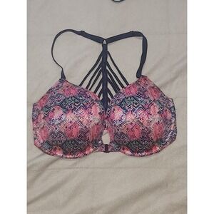 Victoria's Secret Women's Blue Very Sexy Push Up/Pigeonnant Strappy Bra Sz. 34DD